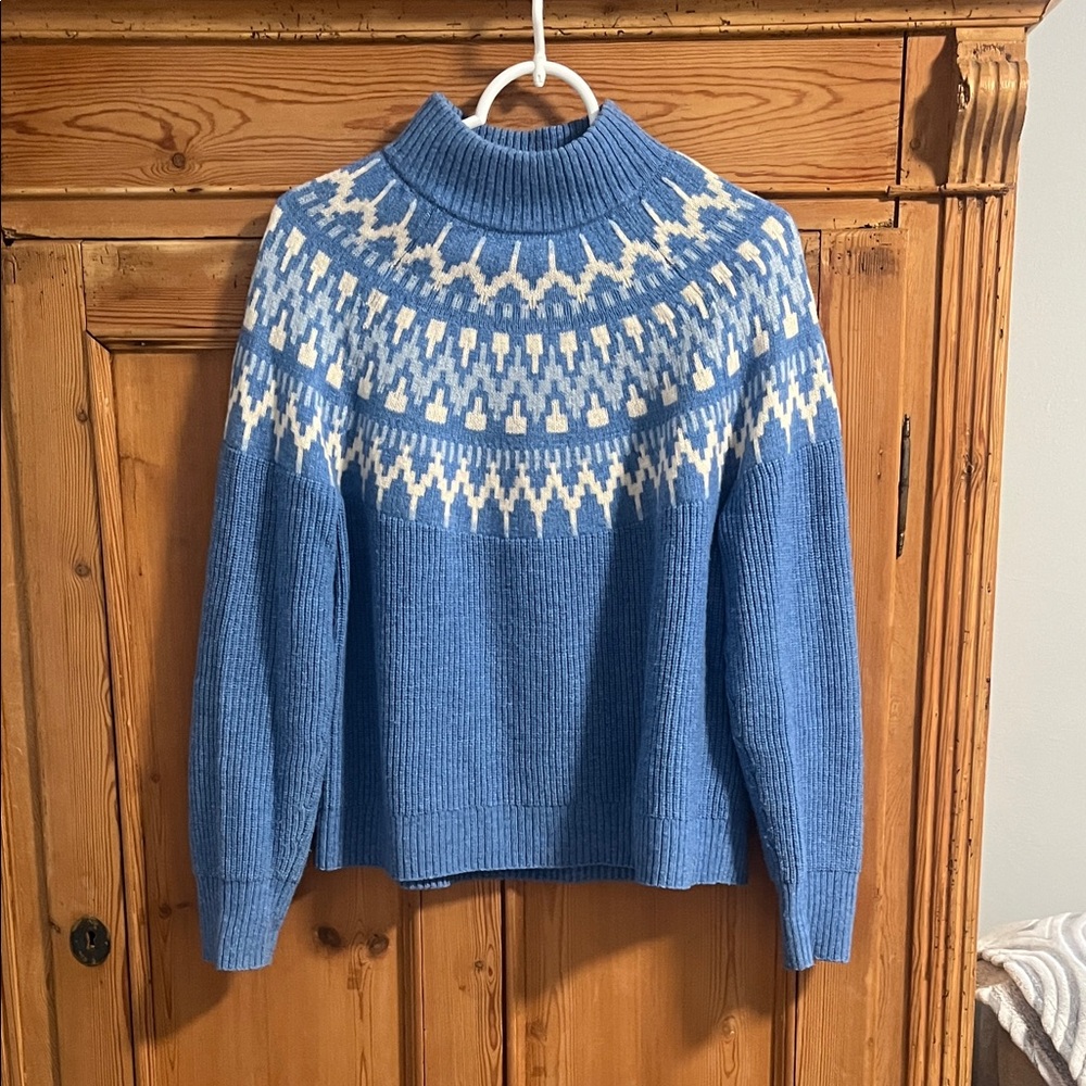 JCrew Fair Isle Mock-neck Sweater